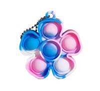 Игрушка-антистресс Pop it Keychain Flower Pink/Blue