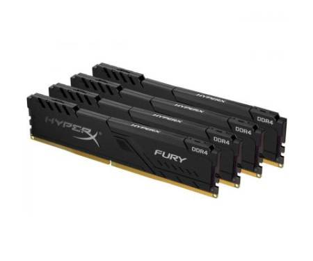 Модуль памяти для компьютера DDR4 64GB (4x16GB) 3600 MHz Fury Black Kingston (HX436C18FB4K4/64)