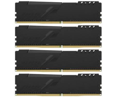 Модуль памяти для компьютера DDR4 64GB (4x16GB) 3600 MHz Fury Black Kingston (HX436C18FB4K4/64)