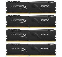 Модуль памяти для компьютера DDR4 64GB (4x16GB) 3600 MHz Fury Black Kingston (HX436C18FB4K4/64)