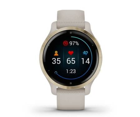 Смарт-часы Garmin Venu 2S Light Gold Stainless Steel Bezel with Light Sand Case and Silicone Band (010-02429-01)