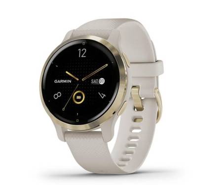 Смарт-часы Garmin Venu 2S Light Gold Stainless Steel Bezel with Light Sand Case and Silicone Band (010-02429-01)