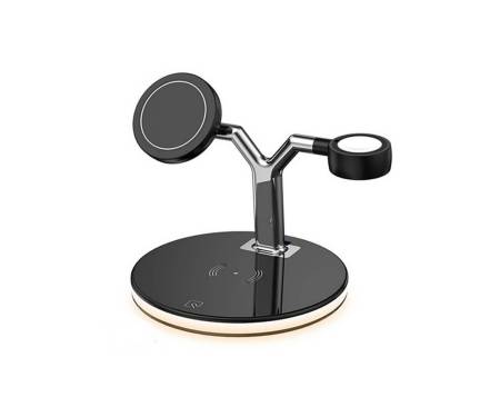 Беспроводная зарядная станция MagSafe iLoungeMax Magnetic Wireless Charger 3 in 1 Black (AMZTCC08)
