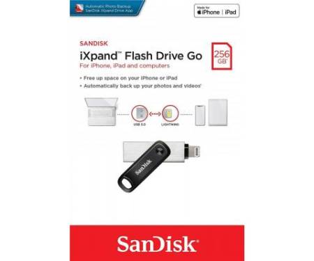 USB флеш накопитель SANDISK 256GB iXpand Go USB 3.0/Lightning (SDIX60N-256G-GN6NE)