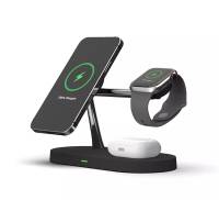 Беспроводная зарядная станция MagSafe Magnetic Wireless Charger 5 in 1 Black (AMZTCC08)