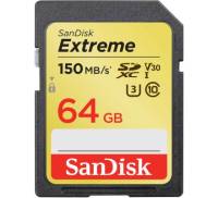 Карта памяти SANDISK 64GB SDXC class 10 UHS-I Extreme (SDSDXV6-064G-GNCIN)