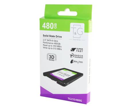SSD накопитель T&G 480GB SATAIII, 2.5", 3D TLC (TG25S480G)