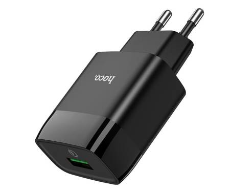 Сетевое зарядное устройство Hoco C72Q USB 2A QC3.0 18W Black