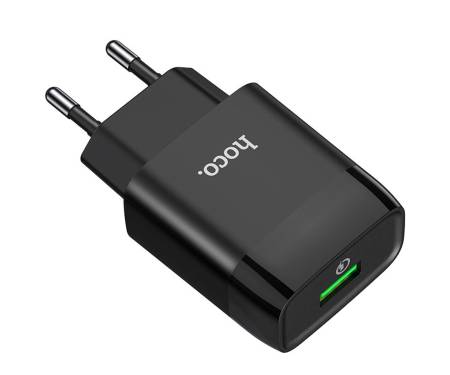 Сетевое зарядное устройство Hoco C72Q USB 2A QC3.0 18W Black