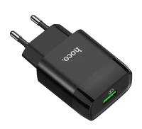 Мережевий зарядний пристрій Hoco C72Q USB 2A QC3.0 18W Black