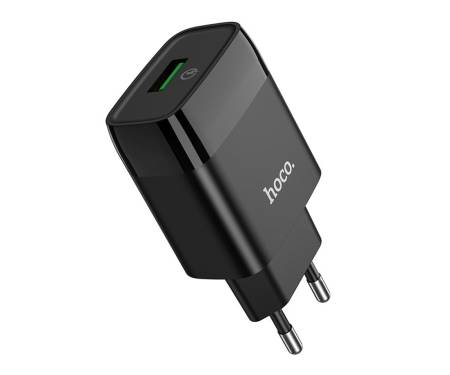 Сетевое зарядное устройство Hoco C72Q USB 2A QC3.0 18W Black
