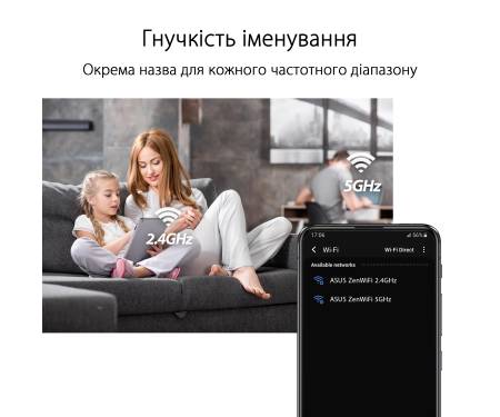 ASUS Маршрутизатор ASUS ZenWiFi XD4 2PK black AX1800 1xGE LAN 1x1GE WAN WPA3 OFDMA MESH