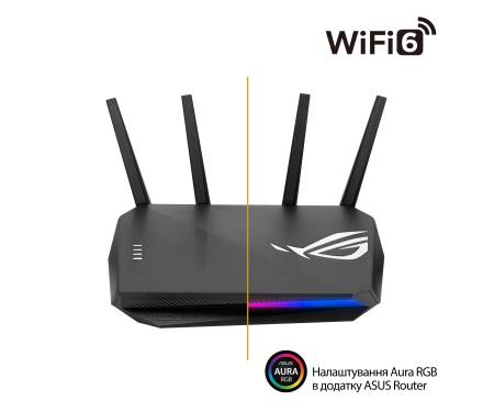ASUS Маршрутизатор GS-AX3000 4xGE LAN 1xGE WAN 1xUSB3.2 MU-MIMO OFDMA MESH gaming