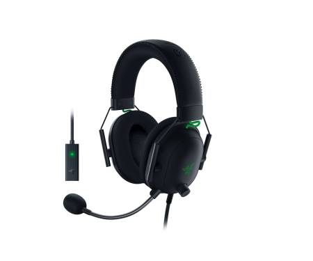 Razer BlackShark V2 - Wired + USB Mic Enhancer, black