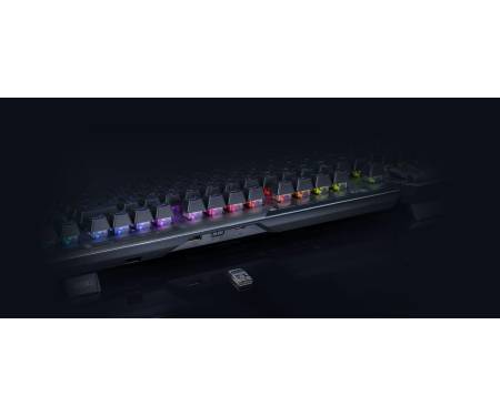ASUS Клавіатура ігрова ROG CLAYMORE II Red Switch WL/BT/USB RU RGB, Black