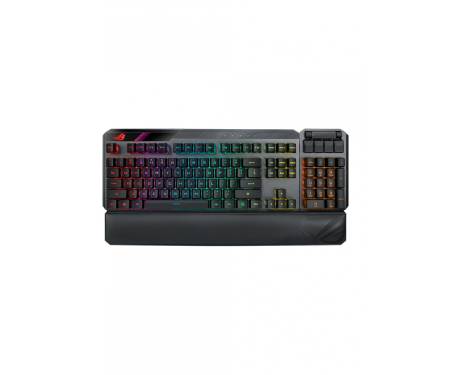 ASUS Клавіатура ігрова ROG CLAYMORE II Red Switch WL/BT/USB RU RGB, Black