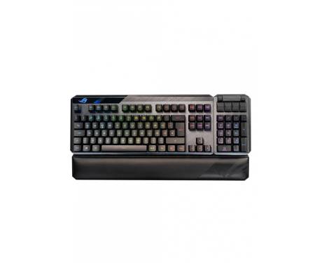 ASUS Клавіатура ігрова ROG CLAYMORE II Red Switch WL/BT/USB RU RGB, Black