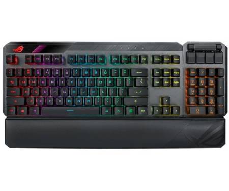 ASUS Клавіатура ігрова ROG CLAYMORE II Red Switch WL/BT/USB RU RGB, Black