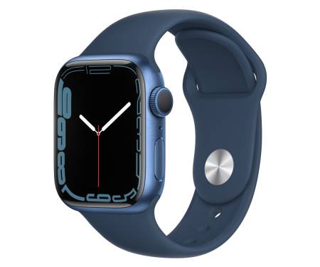 Apple Watch Series 7 GPS 41mm Blue Aluminum Case With Blue Sport Band (MKN13)