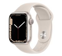 Apple Watch Series 7 GPS 45mm Starlight Aluminum Case With Starlight Sport Band (MKN63)