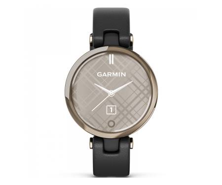 Смарт-часы Garmin Lily Cream Gold Bezel with Black Case and Italian Leather Band (010-02384-B1)