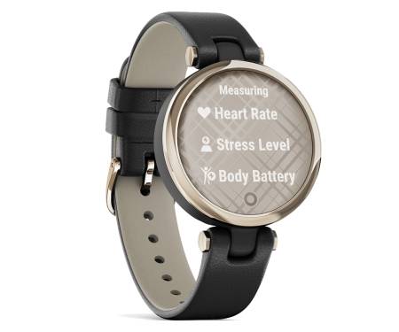 Смарт-часы Garmin Lily Cream Gold Bezel with Black Case and Italian Leather Band (010-02384-B1)