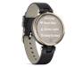 Смарт-часы Garmin Lily Cream Gold Bezel with Black Case and Italian Leather Band (010-02384-B1)
