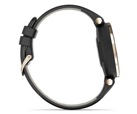 Смарт-часы Garmin Lily Cream Gold Bezel with Black Case and Italian Leather Band (010-02384-B1)