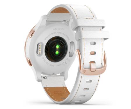 Смарт-часы Garmin Venu 2S Rose Gold with White Leather Band (010-02429-23)