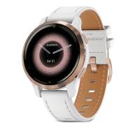 Смарт-часы Garmin Venu 2S Rose Gold with White Leather Band (010-02429-23)