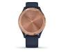 Garmin Vivomove 3s Rose Gold Stainless Steel Bezel w. Navy and Silicone B. (010-02238-03)
