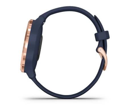 Garmin Vivomove 3s Rose Gold Stainless Steel Bezel w. Navy and Silicone B. (010-02238-03)