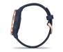 Garmin Vivomove 3s Rose Gold Stainless Steel Bezel w. Navy and Silicone B. (010-02238-03)