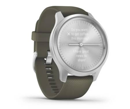 Смарт-часы Garmin Vivomove Style Silver Aluminum w. Moss Silicone B. (010-02240-01)