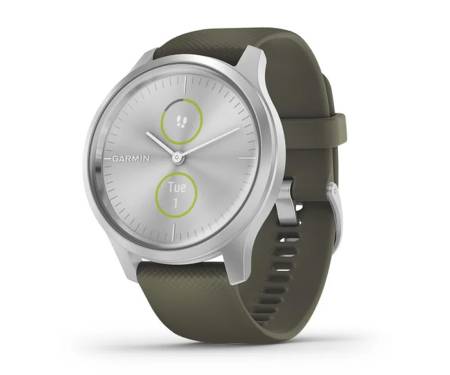Смарт-часы Garmin Vivomove Style Silver Aluminum w. Moss Silicone B. (010-02240-01)