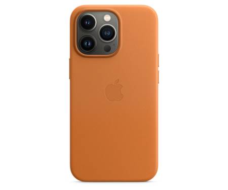 Чохол для Apple iPhone 13 Pro Leather Case with MagSafe - Golden Brown (MM193)