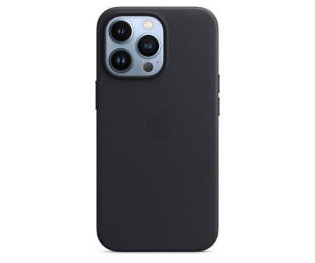 Чохол для Apple iPhone 13 Pro Leather Case with MagSafe - Midnight (MM1H3)