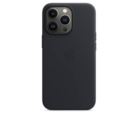 Чохол для Apple iPhone 13 Pro Leather Case with MagSafe - Midnight (MM1H3)