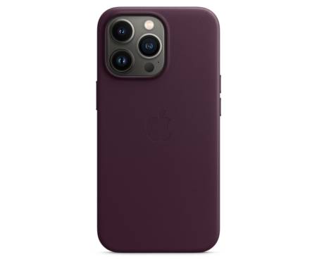 Чехол для Apple iPhone 13 Pro Max Leather Case with MagSafe - Dark Cherry (MM1M3) 1