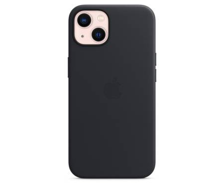 Чохол для Apple iPhone 13 Leather Case with MagSafe - Midnight (MM183)