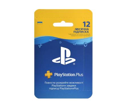 Карта онлайн пополнения SONY Playstation Plus: Подписка на 12 месяцев Конверт (9809944)