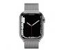 Apple Watch Series 7 GPS + Cellular 45mm Silver Stainless Steel Case with Silver Milanese Loop (MKJE3)