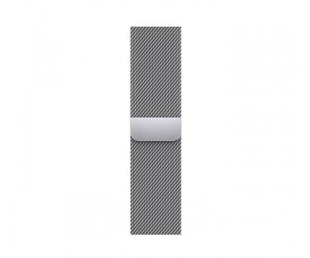 Apple Watch Series 7 GPS + Cellular 45mm Silver Stainless Steel Case with Silver Milanese Loop (MKJE3)