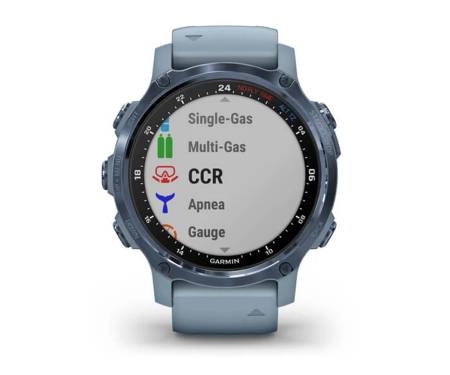 Спортивные часы Garmin Descent Mk2S Mineral Blue with Sea Foam Silicone Band (010-02403-07)
