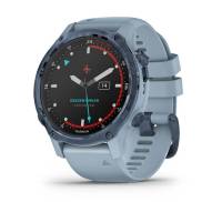 Спортивные часы Garmin Descent Mk2S Mineral Blue with Sea Foam Silicone Band (010-02403-07)