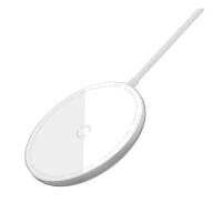 Беспроводное зарядное устройство Baseus Simple Mini Magnetic Wireless Charger White (WXJK-F02)