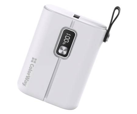 Power Bank ColorWay 10000 mAh Full power 22.5W White (CW-PB100LPK2WT-PDD)
