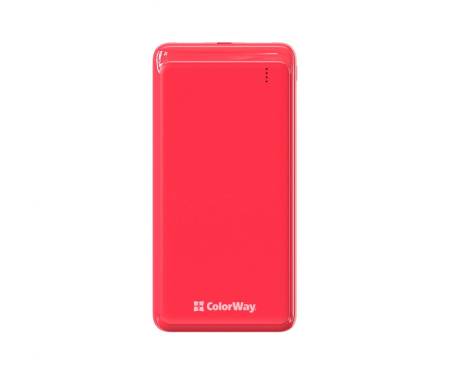 Power Bank ColorWay 10000 mAh Slim 18W Red (CW-PB100LPG3RD-PD)