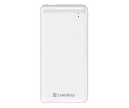 Power Bank ColorWay 10000 mAh Slim 18W White (CW-PB100LPG3WT-PD)