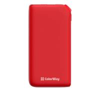 Power Bank ColorWay 10000 mAh Soft touch 18W Red (CW-PB100LPE3RD-PD)